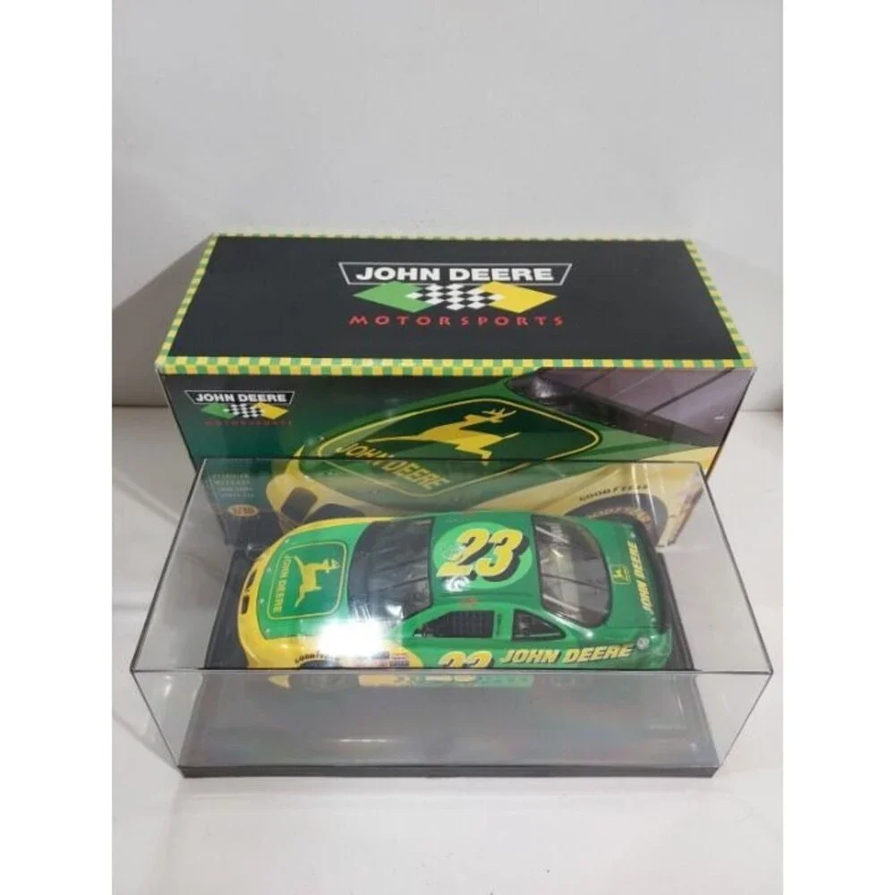 Ertl 1:18 Die Cast 1996 John Deere 23 Pontiac Grand Prix NASCAR Stock Car w/Case
